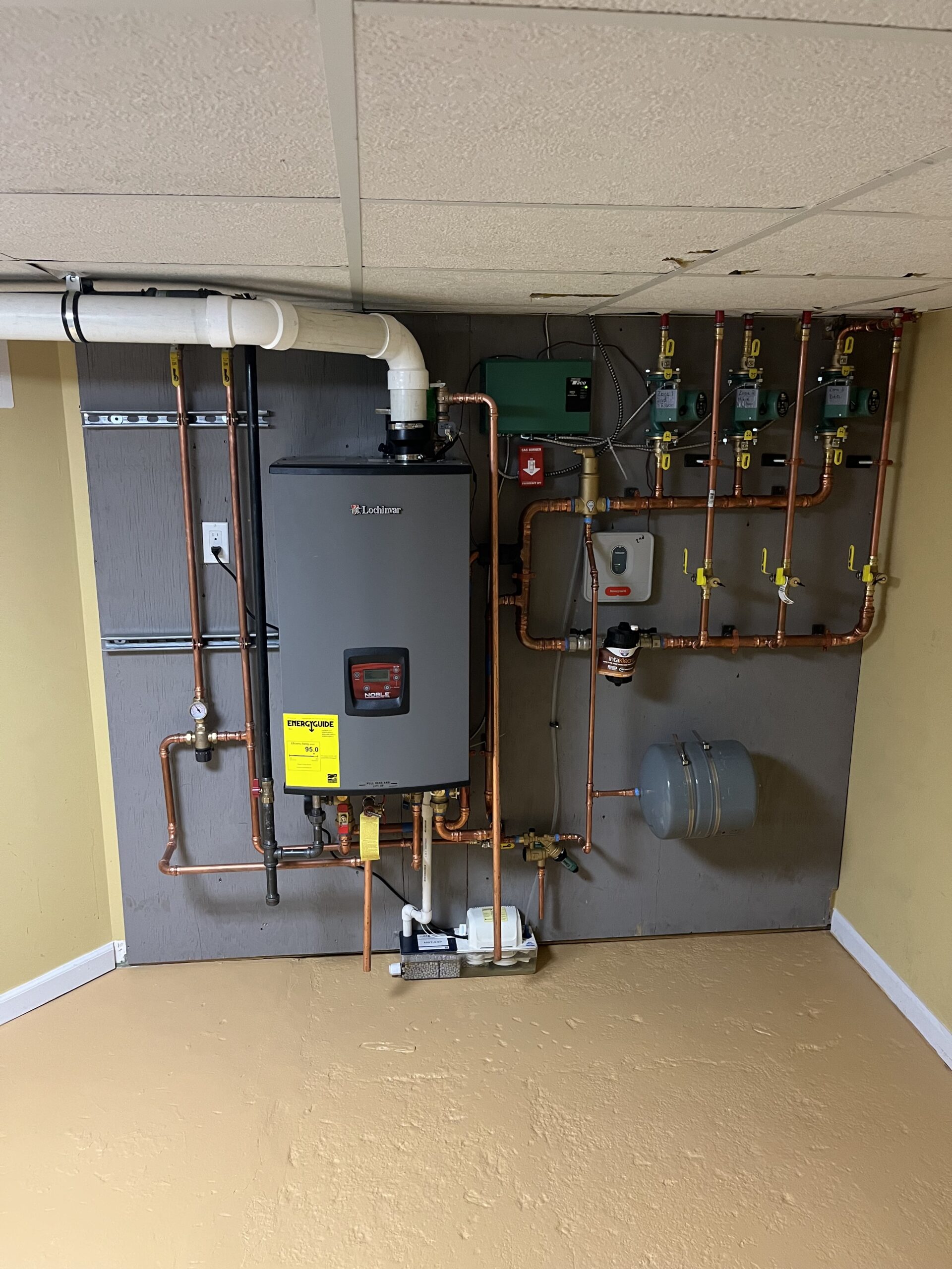 Boiler installation on the wall in Rockville Centre, NY