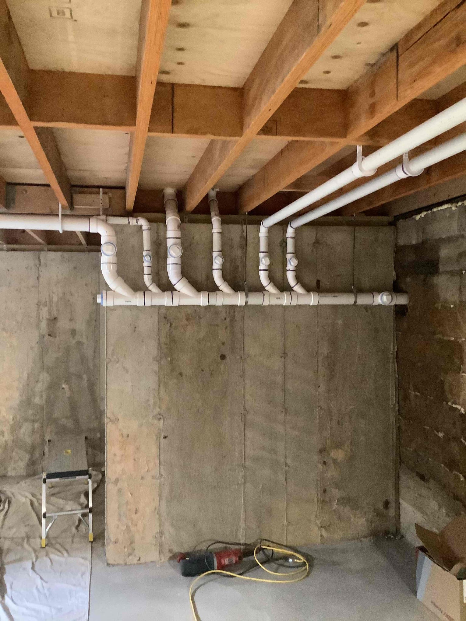 Piping installation in the ceiling performed by Pride Services in Rockville Centre, NY